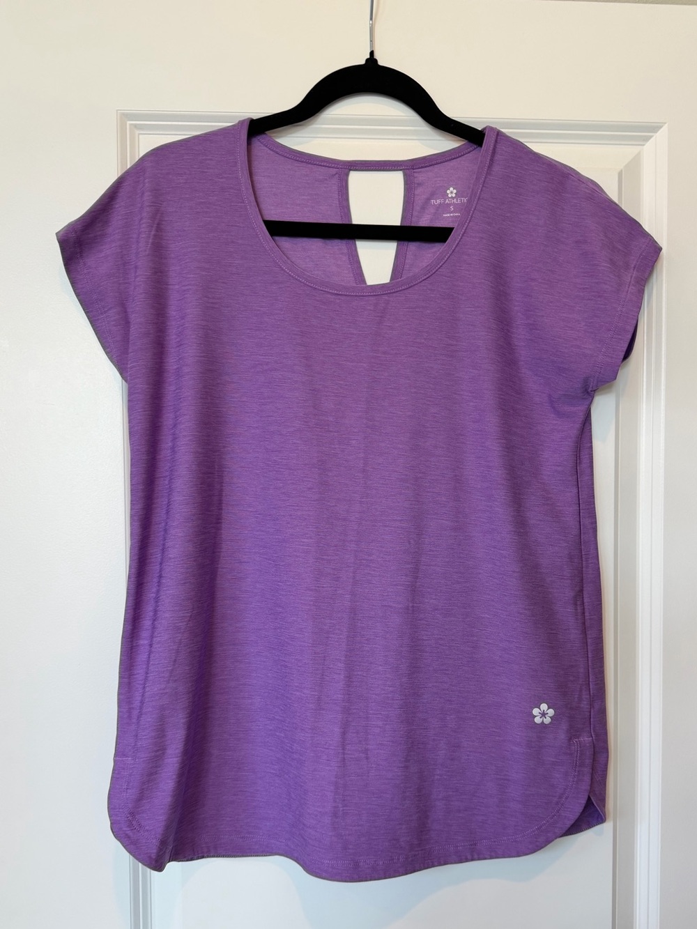 Tuff Athletics Purple Short-Sleeve Tee with Back Keyhole